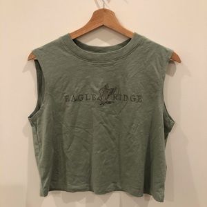cotton-on green cropped top